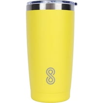 SINT Tumbler 20 Oz with Splash Proof Sliding Lid, Stemless Glasses, Double Wall & Vacuum Insulated Travel Tumbler Stainless Steel for Cold & Hot Drinks | Yellow, Pack of 1
