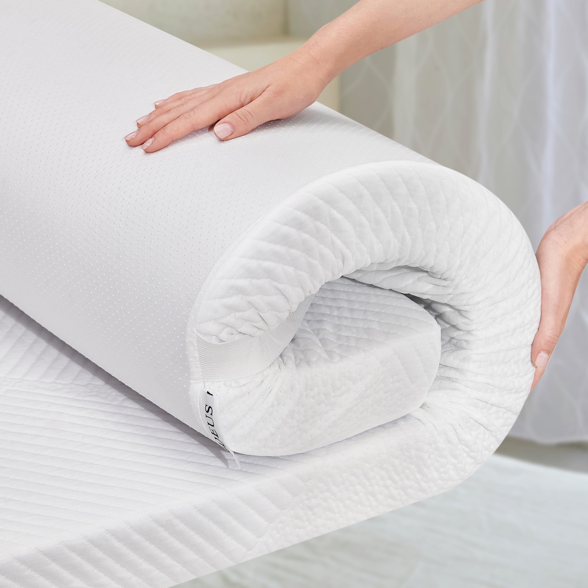 3 Inch Gel Memory Foam Mattress Topper Queen Size | CertiPUR-US Certified, Cooling Pad For Back Pain Relief