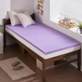 thumbnail image 1 of BDEUS 2 inch Memory Foam Mattress Topper Pad Foam Beds Topper Twin-XL Size Lavender, 1 of 15