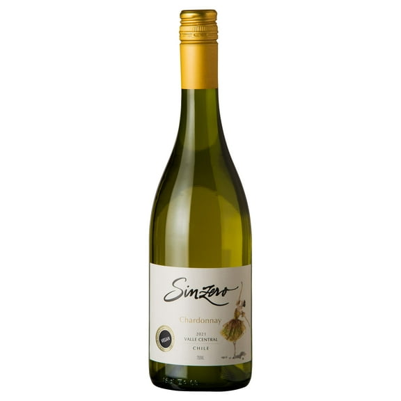 SINZERO Chardonnay - Non Alcoholic White Wine - Low Calories, Vegan Suitable, 25.4 FlOz