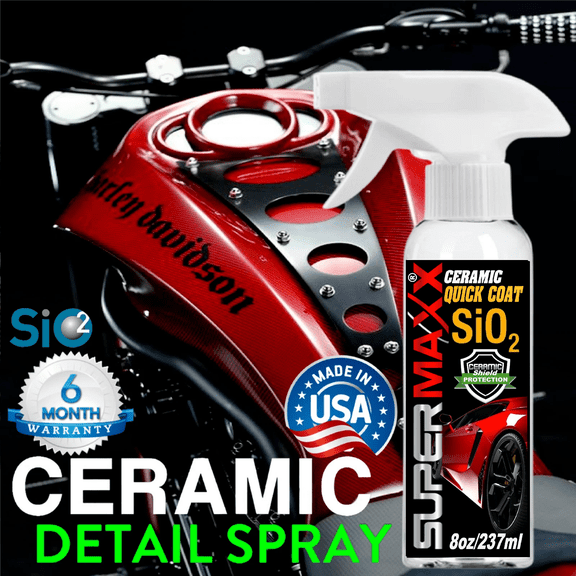 SIO2 MOTORCYCLE SPRAY WAX CERAMIC COATING SILICON 30 14si HIGH GLOSS SHINE (8oz/237ml spray)