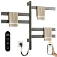 thumbnail image 1 of SIOYIE Smart Rotating Heated Towel Rack for Bathroom, 120W Electric Towel Warmer with Swivel Bars, 1-24H Timer, 115℉-155℉, Wi-Fi App Control, Low Carbon Steel, IPX5, Plug-in/Hardwired, Gray, 1 of 10