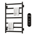 thumbnail image 1 of SIOYIE Towel Warmer Bathroom Wall Mounted 7 Bars Electric Towel Drying, 150W 800 × 500 MM Heated Towel Rack with Intelligent Touch Screen Timer And Temperature Control, 1 of 6