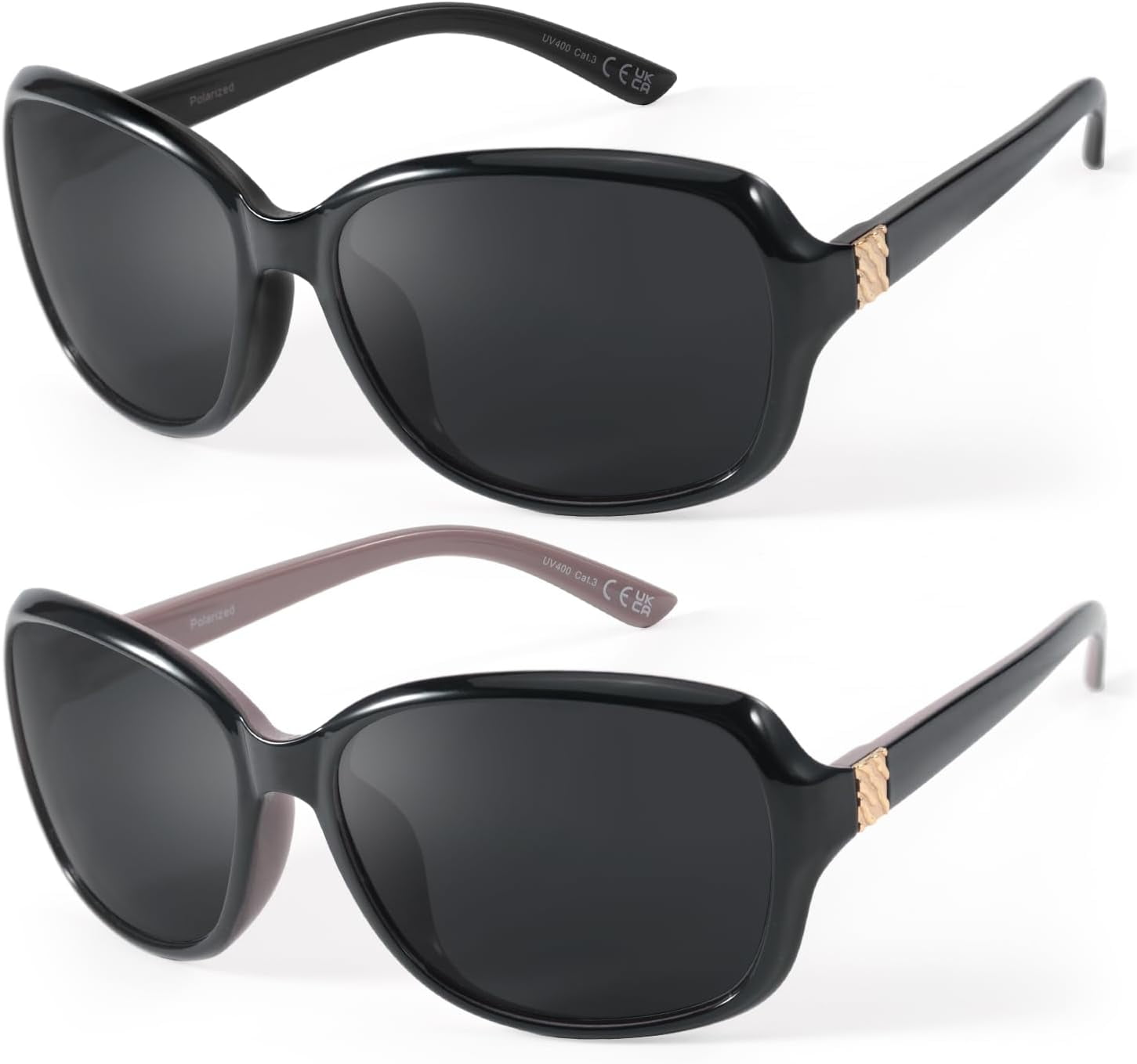 SIPHEW Polarized Sunglasses Womens, Classic Square Sun Glasses for women with UV Protection Wrap Shades