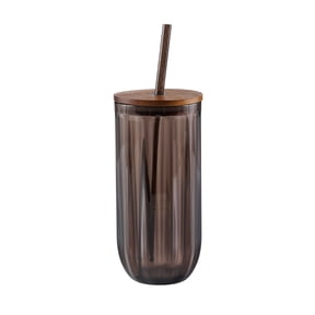Better Homes & Gardens Brown Tritan 21 oz Tumbler with Acacia Wood Lid