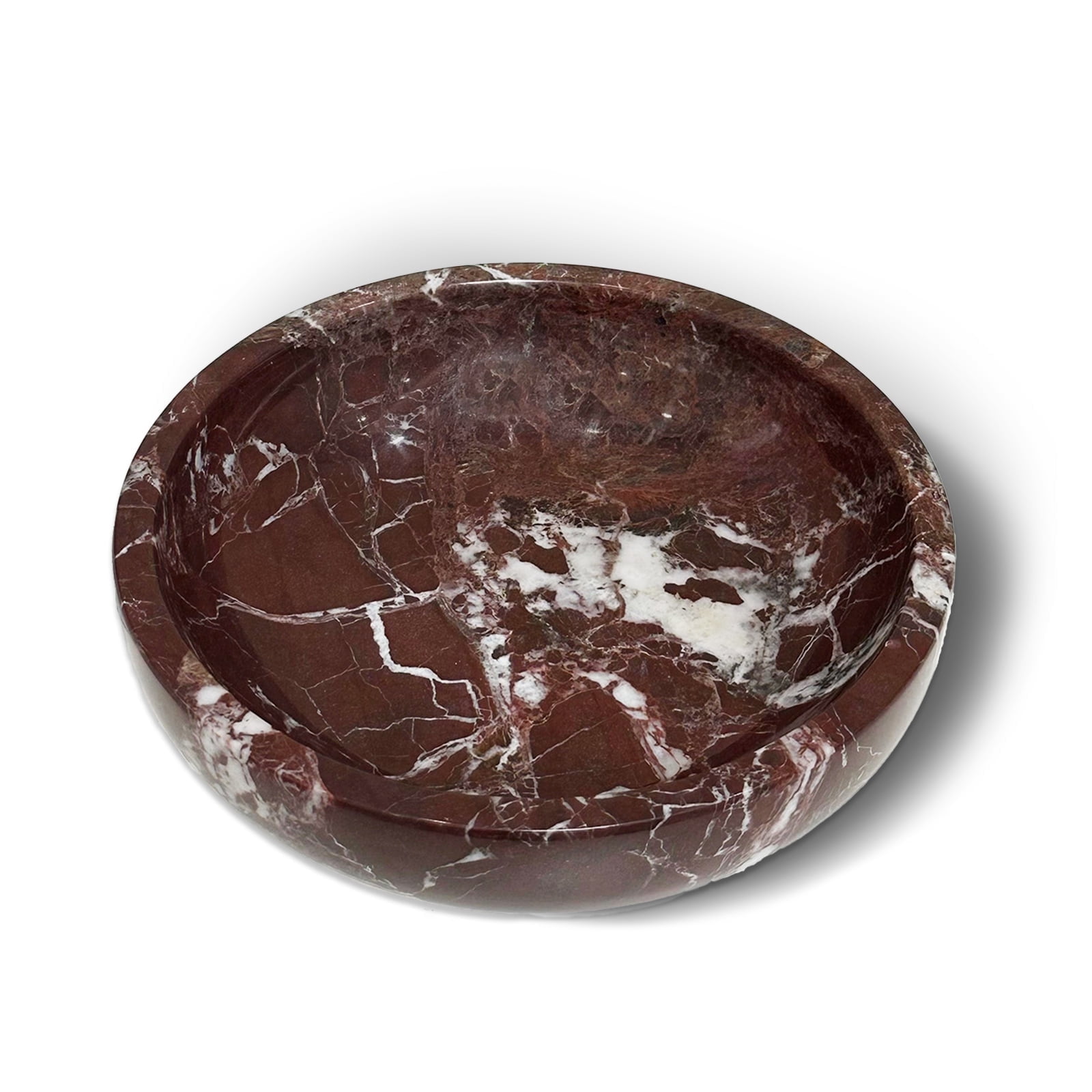 Large Decorative Marble Bowl, 7.87 inches,Natural Stone Round Bowl for Home Decor, Fruit, Nuts, Jewelry tray,Coffee Tables Centerpiece, Soap Serving
