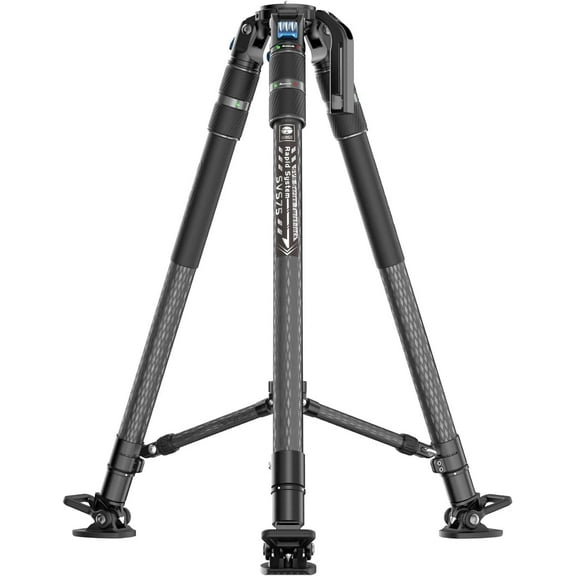 SIRUI SVS75 Professional Video Tripod, 61" Carbon Fiber Tripod with One-Step Height Adjustmen