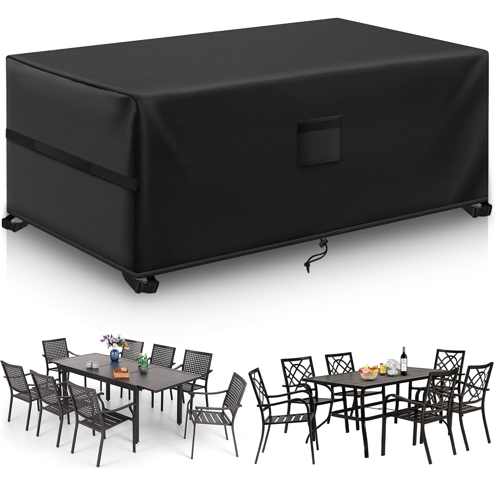 Belham Living 7' x 5' x 3' Blue and Gray Rectangular Patio Furniture ...