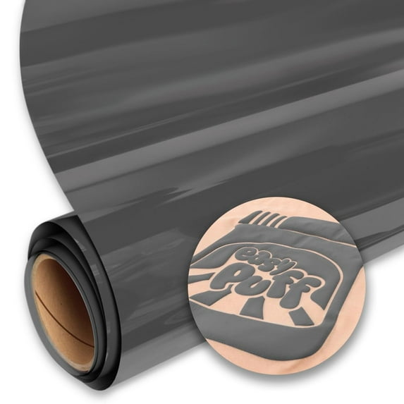 SISER Easy Puff HTV 12''x12'' - 3D Puffy Heat Transfer Vinyl Dark Gray