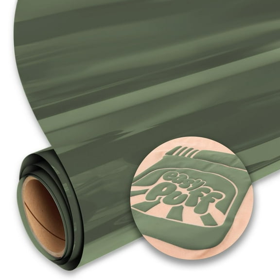 SISER Easy Puff HTV 12''x1yd - 3D Puffy Heat Transfer Vinyl Forest Green