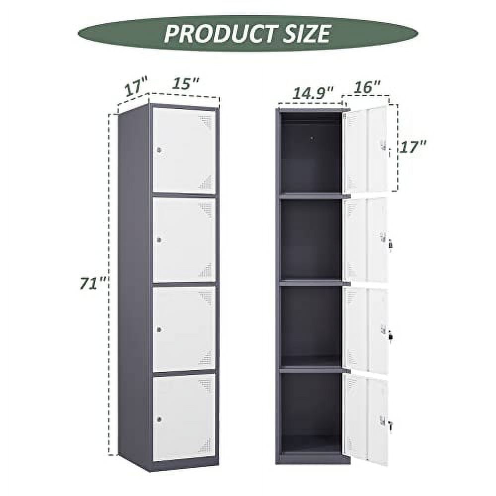 SISESOL Metal Locker for Employees, Lockers with Locker Shelf as Locker ...