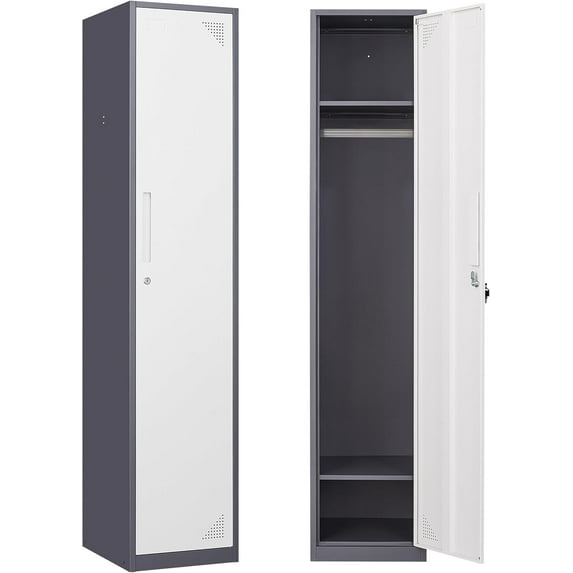 SISESOL Metal Lockers for Employees Steel Locker Large School Locker Metal Wall Locker Office Employee Lock Box 71" Steel Storage Cabinet Storage Locker Cabinet for Home Gym Office School Garage
