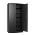 thumbnail image 1 of SISESOL Metal Storage Cabinet with 2 Doors and 6 Shelves,Black Metal Cabinet with Lock,71" Lockable Garage Storage Cabinet,Locking Storage Cabinet,Steel Cabinet for Home,Office,Garage,Shop,School, 1 of 7