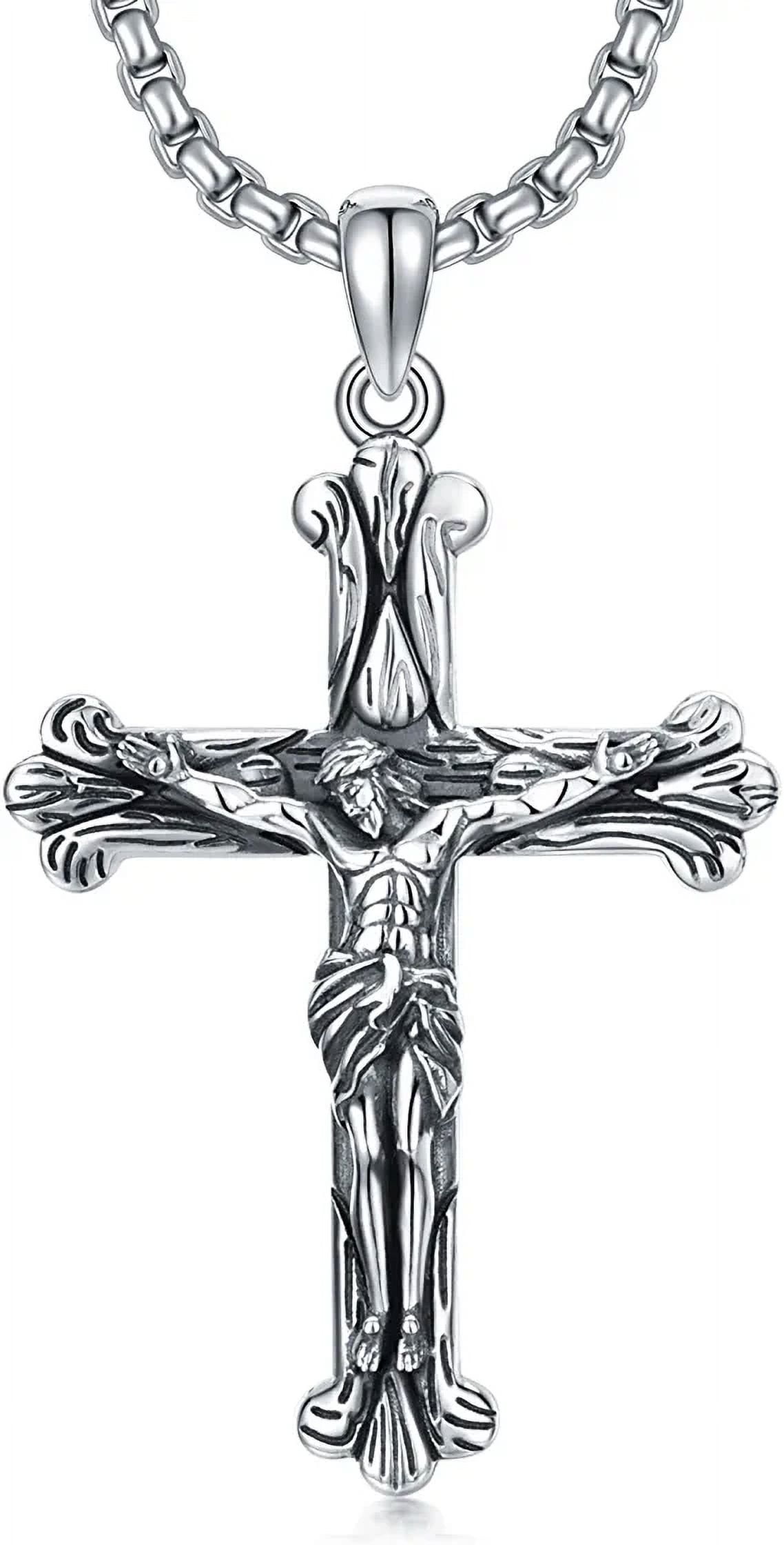 Delicate silver 2024 cross necklace