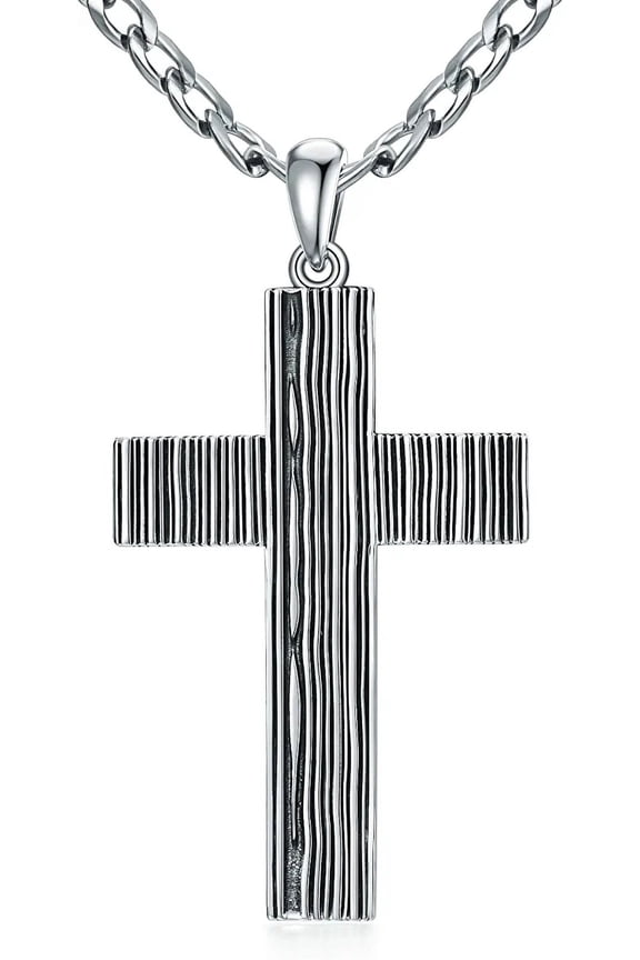 925 Sterling Silver Cross Pendant Necklace Cross Jewelry for Men
