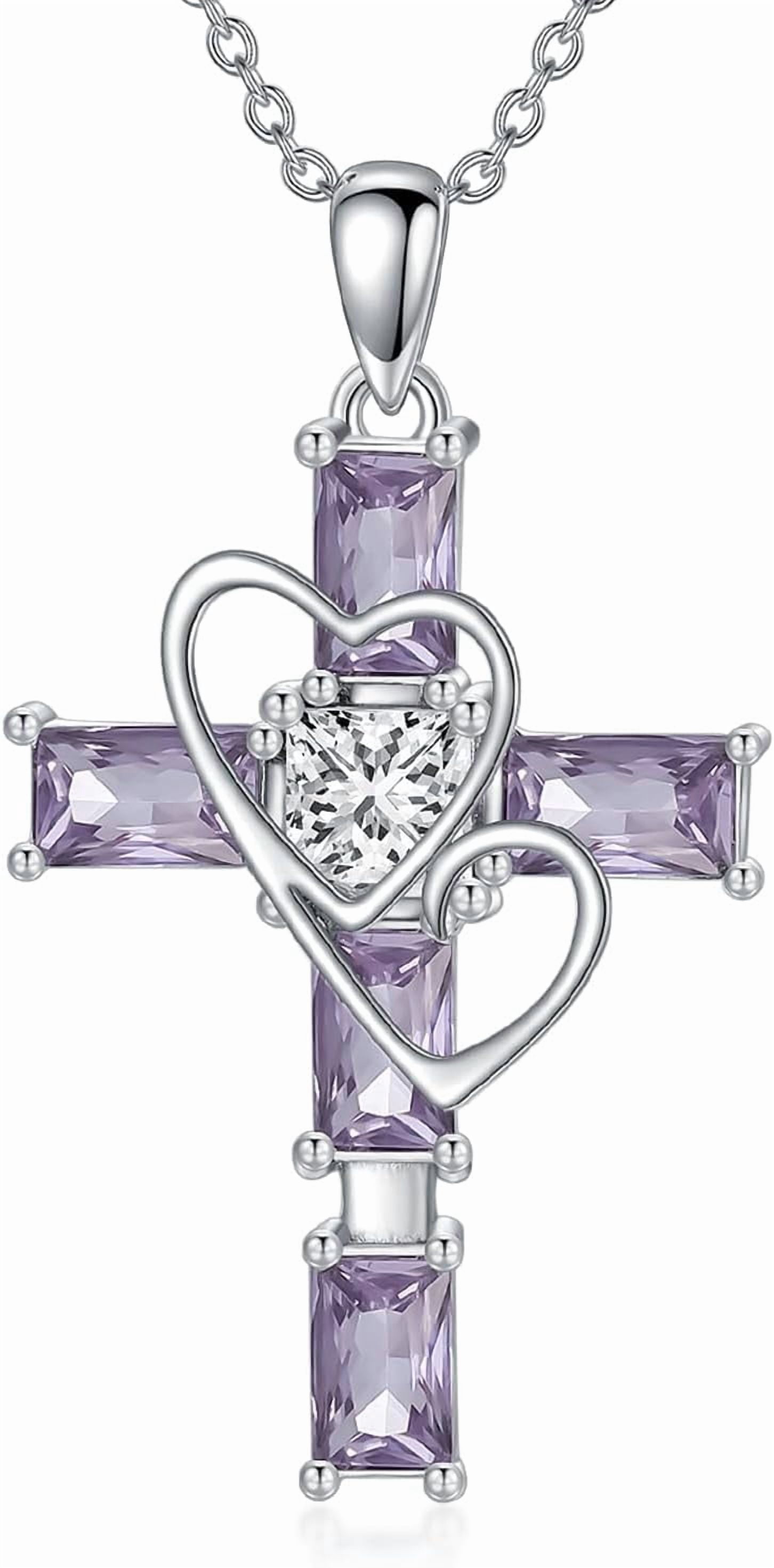 Purple Cross Jewelry Necklaces and Pendants