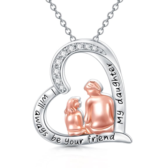 SISGEM Gifts for Mother S925 Sterling Silver Heart Necklace I Love You Mom Jewelry Gifts for Mama Mothers Mom Nana