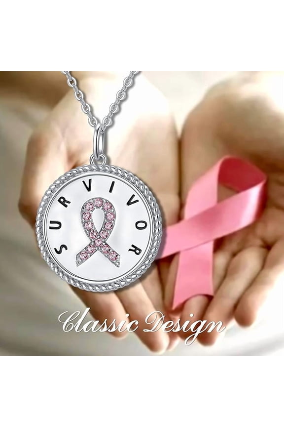 Sterling Silver Cancer Survivor Necklace Breast Ovarian Cancer Patient Gifts