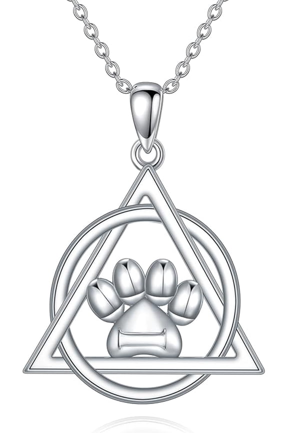 Therian Necklace Sterling Silver Wolf Head Therian Symbol Necklace Therian Jewelry for Women