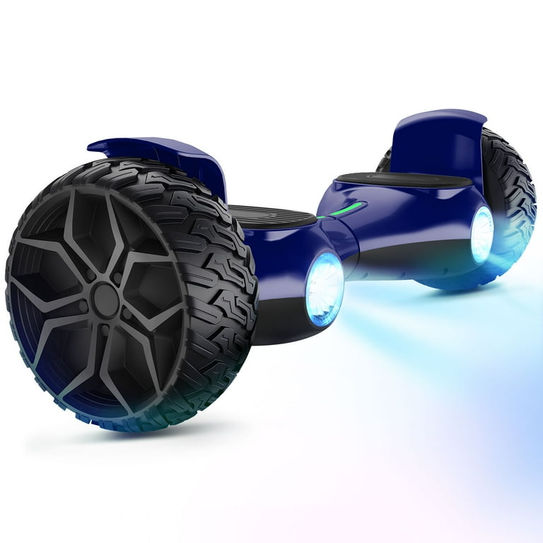 SISIGAD All Terrain Hoverboard 8.5 inch Off Road Bluetooth Hoverboard with New Dynamic Music Control Technology Hoverboard for Kids and Adults Blue