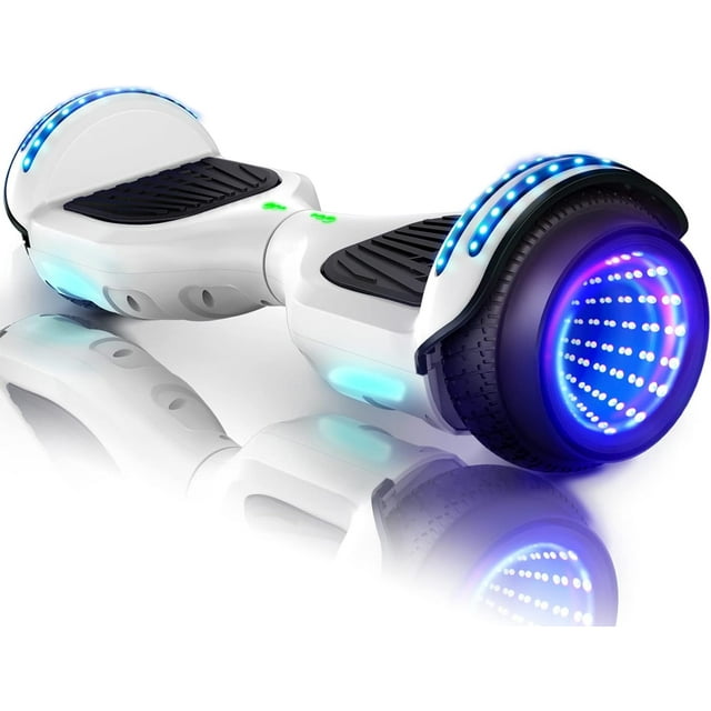 SISIGAD Bluetooth Hoverboard with LED Lights, 6.5 In. Hover Board Self