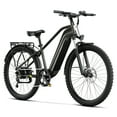 thumbnail image 1 of SISIGAD Electric Bike, 500W Electric Mountain Bike for Adults, 7-Speed and Dual Full Suspension, 48V 15Ah 27.5 inches Wheel, Gray, 1 of 7