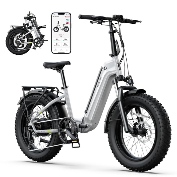SISIGAD Electric Bike for Adults, 500W Peak 750W Battery Long Range, 20mph E Mountain Bike, 20"×4.0" Fat Tire Ebike, Electric Bicycle 48V/10.4AH UL2849