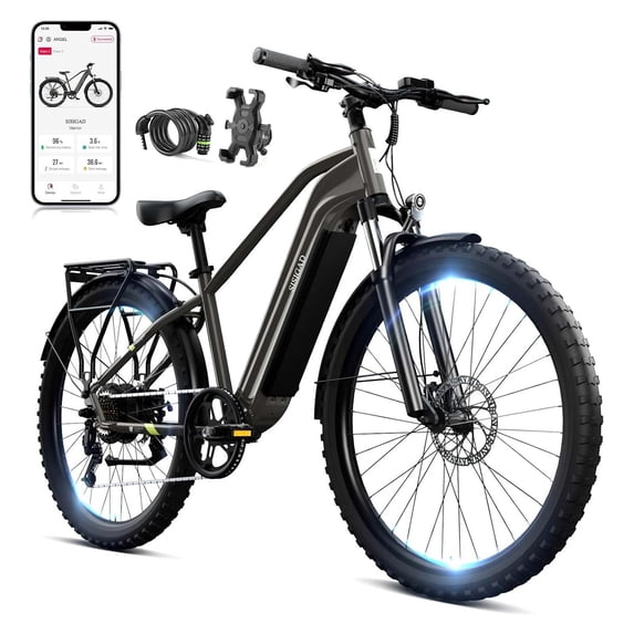 SISIGAD Electric Bike for Adults(Age 16+), 500W Powerful Motor, 20Mph Max Speed, 48V 15Ah Removable Battery, 27.5 inches Wheel, SGS