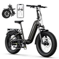 thumbnail image 1 of SISIGAD Electric Folding Bike for Adults, 500W Peak 750W Motor, 48V/500WH Battery Long Range, 20mph E Mountain Bike, 20"×4.0" Fat Tire Ebike, SGS, 1 of 8