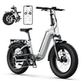 thumbnail image 1 of SISIGAD Electric Folding Bike for Adults, 500W Peak 750W Motor, 48V/500WH Battery Long Range, 20mph E Mountain Bike, 20"×4.0" Fat Tire Ebike, SGS, 1 of 8