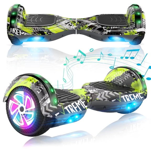 SISIGAD Hoverboard, 6.5 Inch All Terrain Self Balancing Electric Scooter with Bluetooth and LED Lights