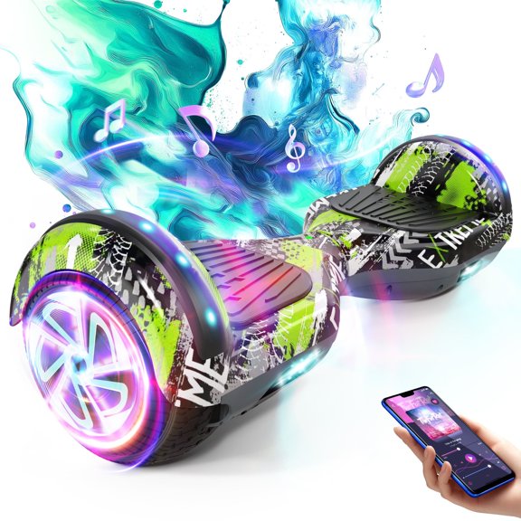 LIEAGLE Hoverboard Offroad All Terrain Flash Wheel Self Balancing Hoverboards with Bluetooth Speaker