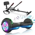thumbnail image 1 of SISIGAD Hoverboard with Seat Attachment Combo, 6.5" Two-Wheel Hoverboards with Bluetooth Speaker, Self Balancing Scooter for Kids Gift (Include Go-Kart), 1 of 7