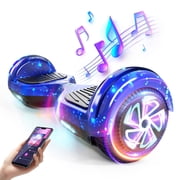 SISIGAD Hoverboard Two Wheel Self Balancing Scooter with Bluetooth Speaker & LED Lights, 6.5 inch Tires, Max Weight up to 200 LBS