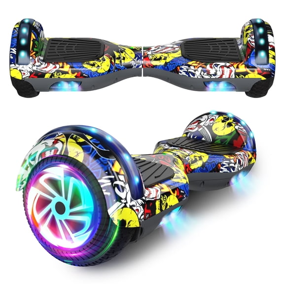 SISIGAD Hoverboard for Kids, Bluetooth Hoverboard with LED Lights, Gifts for Christmas, Birthday, Holiday