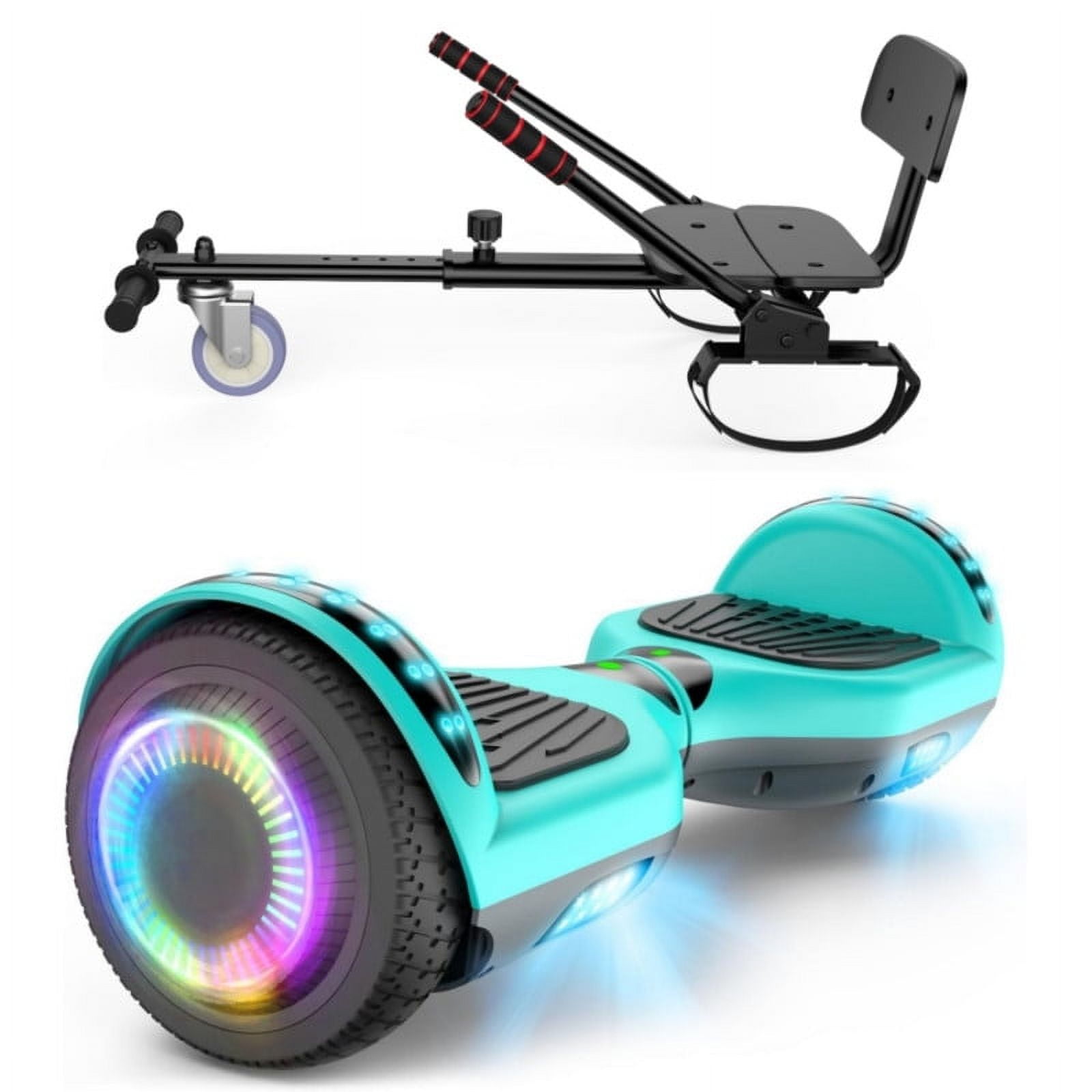 SISIGAD Hoverboard with Seat Attachment Combo 6.5 inch Hoverboard Go