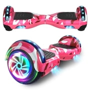 SISIGAD Upgraded Hoverboard with Bluetooth Speakers & LED Light, 6.5 Tires Dual Powerful Motor All Road Self Balancing Scooter
