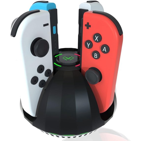 SIISLL Controller Charging Dock for Nintendo Joycon, 4 in 1 charger station with LED indication