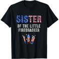 thumbnail image 1 of SISTER of Little FIRECRACKER Birthday Squad 4th July T-Shirt, 1 of 4