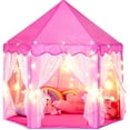 thumbnail image 1 of SISTICKER Princess Kids Tent for Girls Toddlers Large Playhouse with Star Lights Indoor Outdoor Polyester Toys, 1 of 8