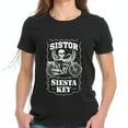 thumbnail image 1 of SISTOR Siesta Key Graphic Cotton Short Sleeve T-Shirt with Winged Bicycle Design - Fun & Beach Vibe, 1 of 5