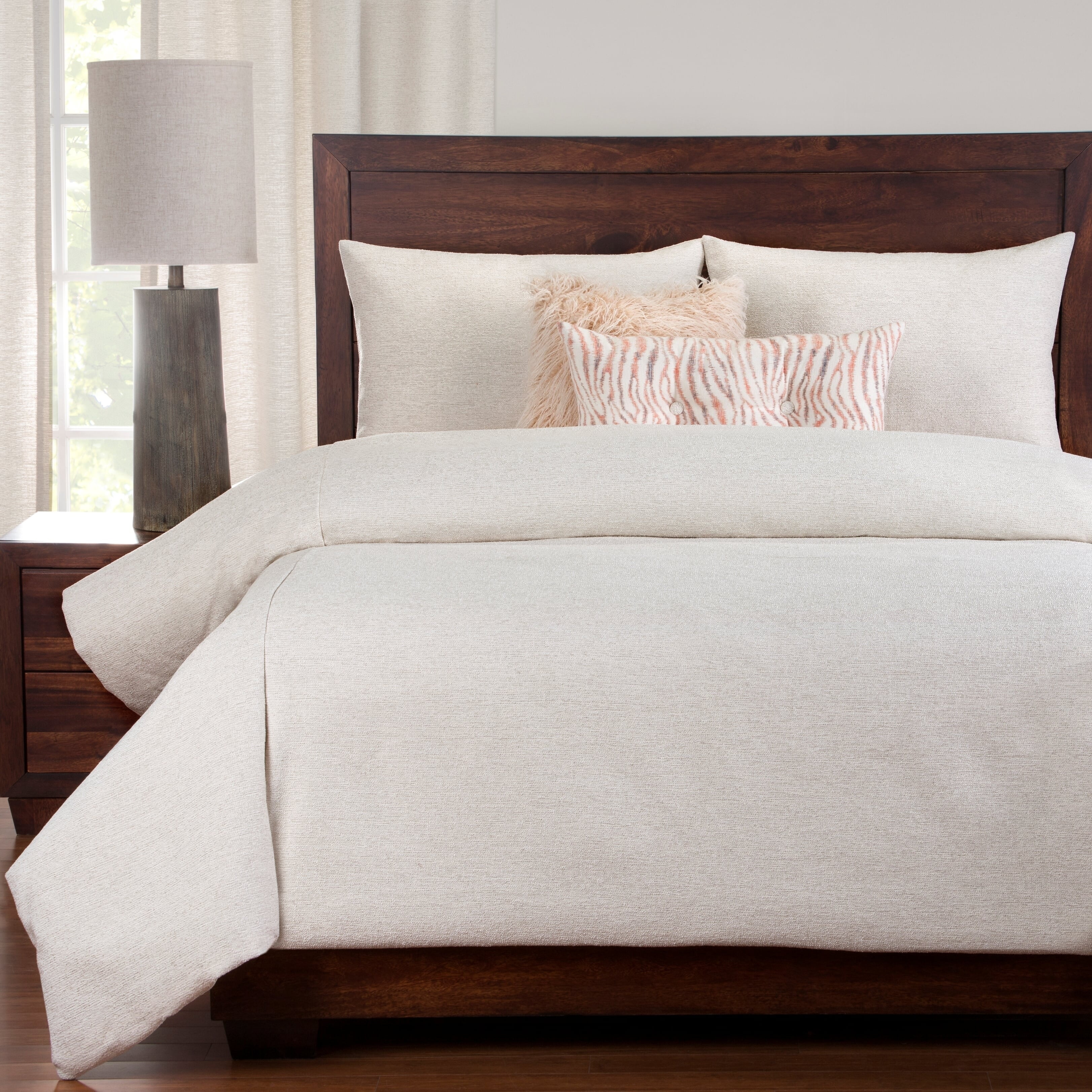 Full Porcelain Cotton Duvet Set with Down Alternative Fill