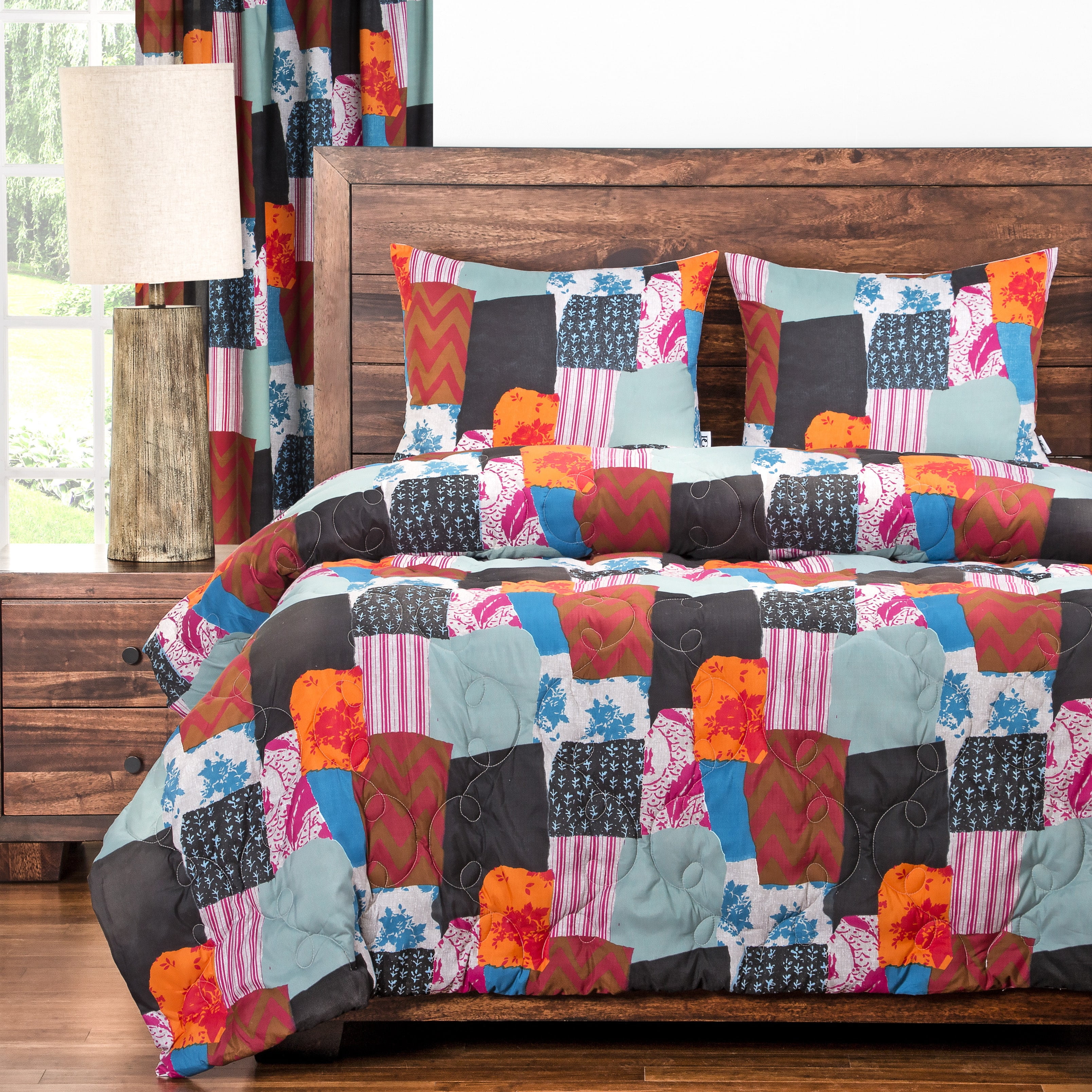 SIScovers Boho 3-piece Comforter Set Blue Full 3 Piece