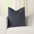 thumbnail image 1 of SIScovers  Fluctuate Pleated Velvet Throw Pillow 16 x 16 - Bluestone, 1 of 5
