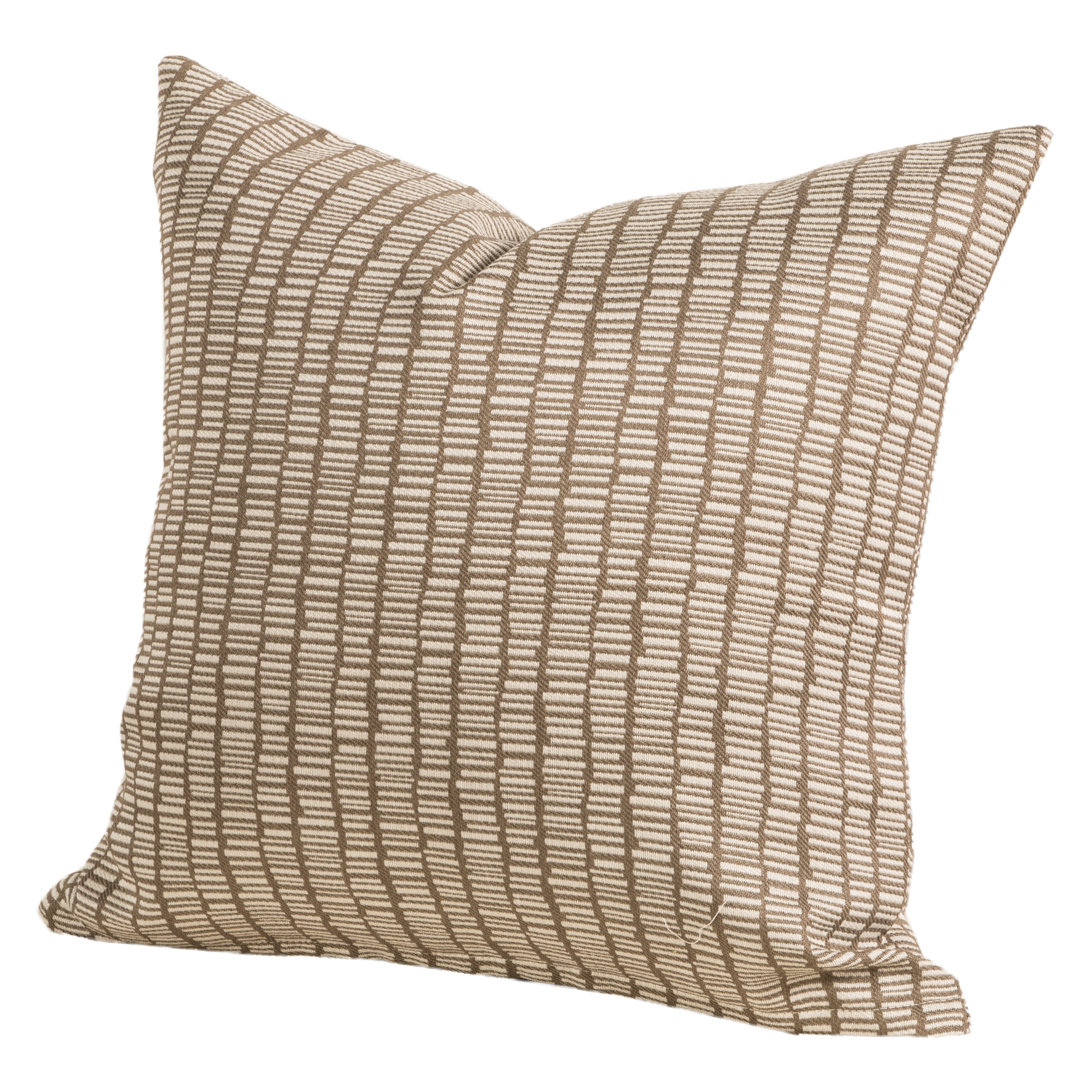Brown Geometric Embroidered Square Kids Pillow Set
