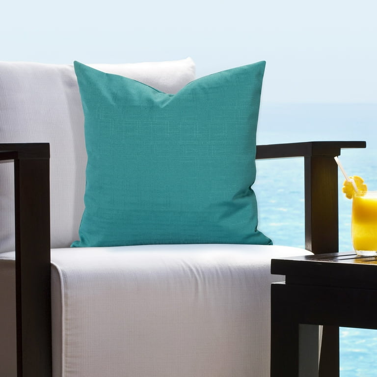 SIScovers Indoor Outdoor Tropical Turquoise Accent Pillows Large 20 x 20