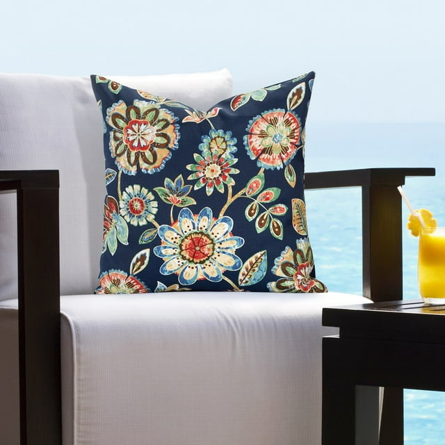 SIScovers  Magnolia Indoor - Outdoor Accent Pillow Multi 16" x 16" Polyester