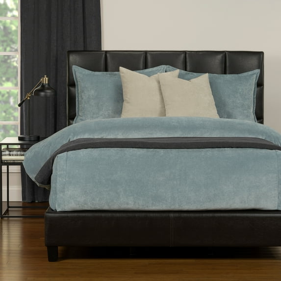 SIScovers Mixology Padma 6-piece Bed Cap Comforter Set with Sewn Corners Dusk King 6 Piece Mid-Century Modern