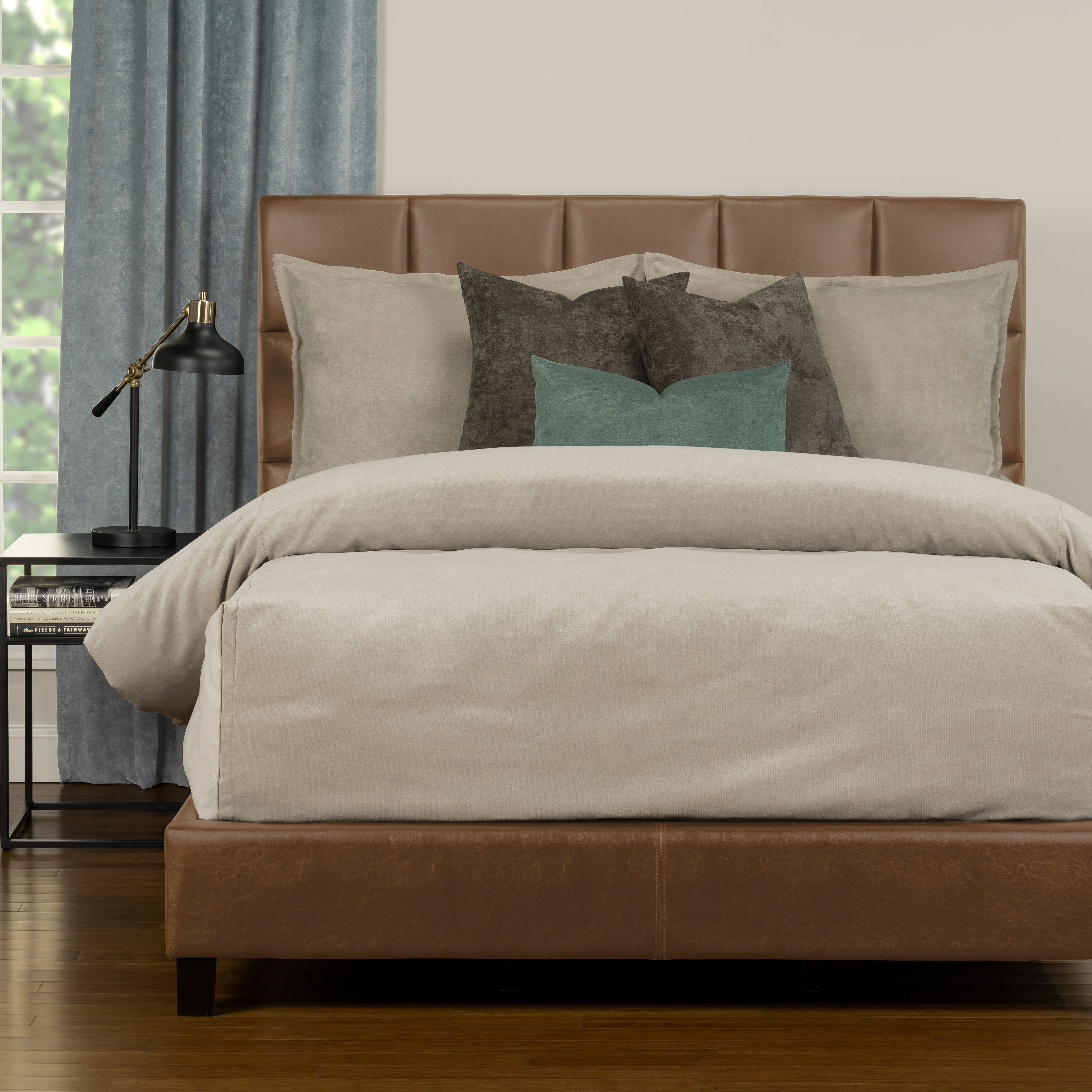 SIScovers Mixology Padma 6piece Bed Cap Comforter Set with Sewn Corners Habor Grey Queen 6