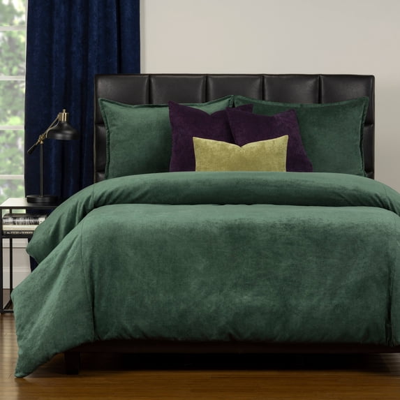 SIScovers Mixology Padma 7 Piece Duvet Cover and Insert Set Emerald Queen 7 Piece
